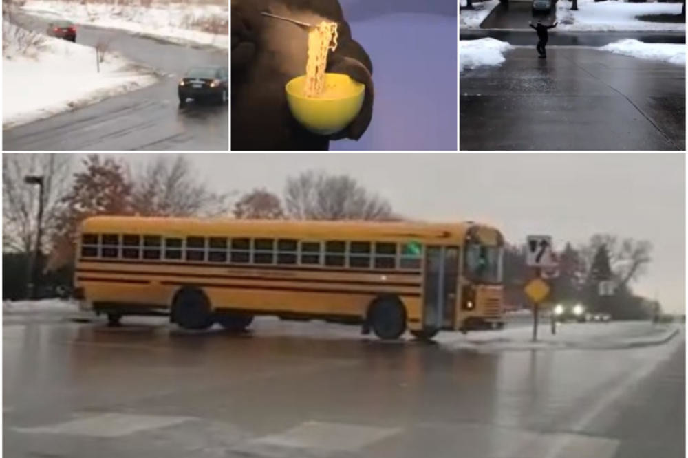 Autobusi klize po ulicama, a snimak iz Sibira na -50 je da se smrznete! (VIDEO)