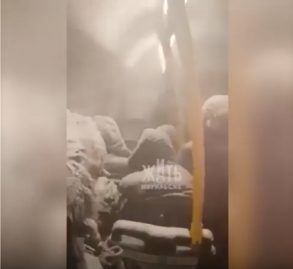 Snimak zapalio internet, krenuli na posao, a u autobusu mećava! (VIDEO)
