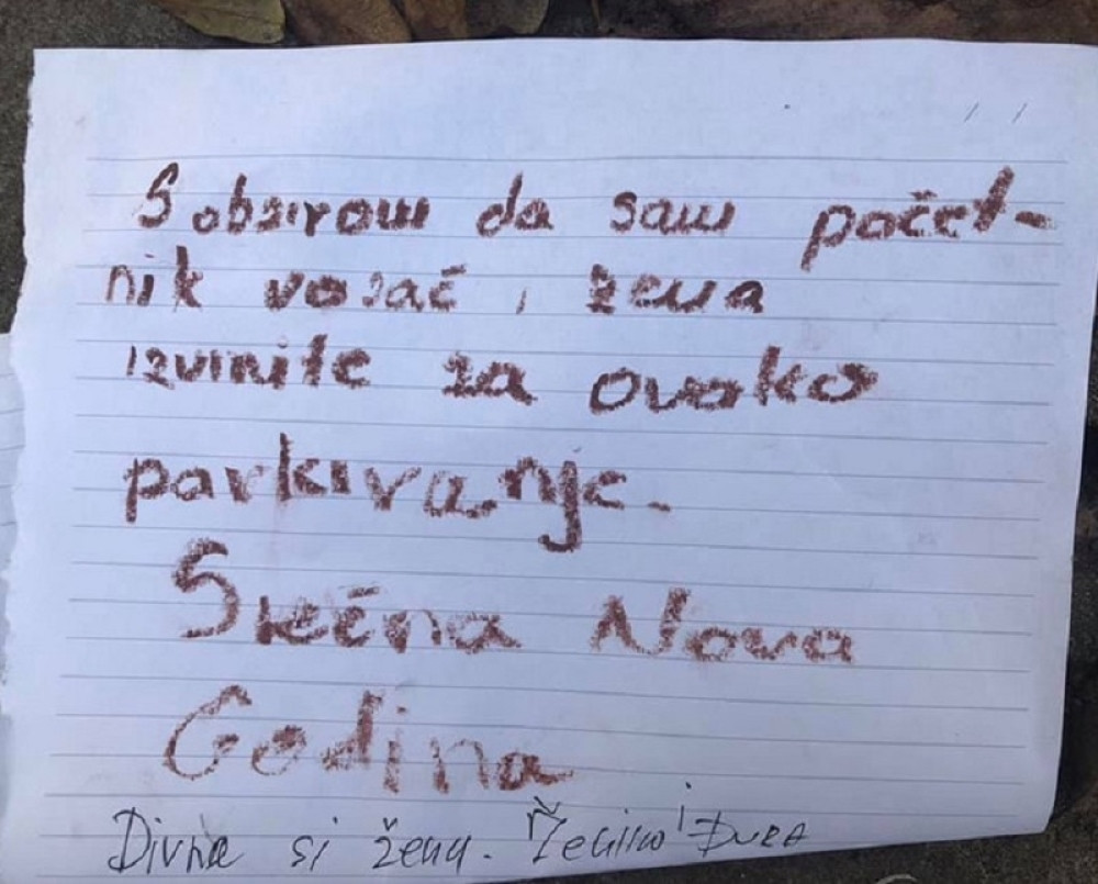 Novosađanka je na kolima ostavila poruku zbog koje se cela Srbija oduševila!