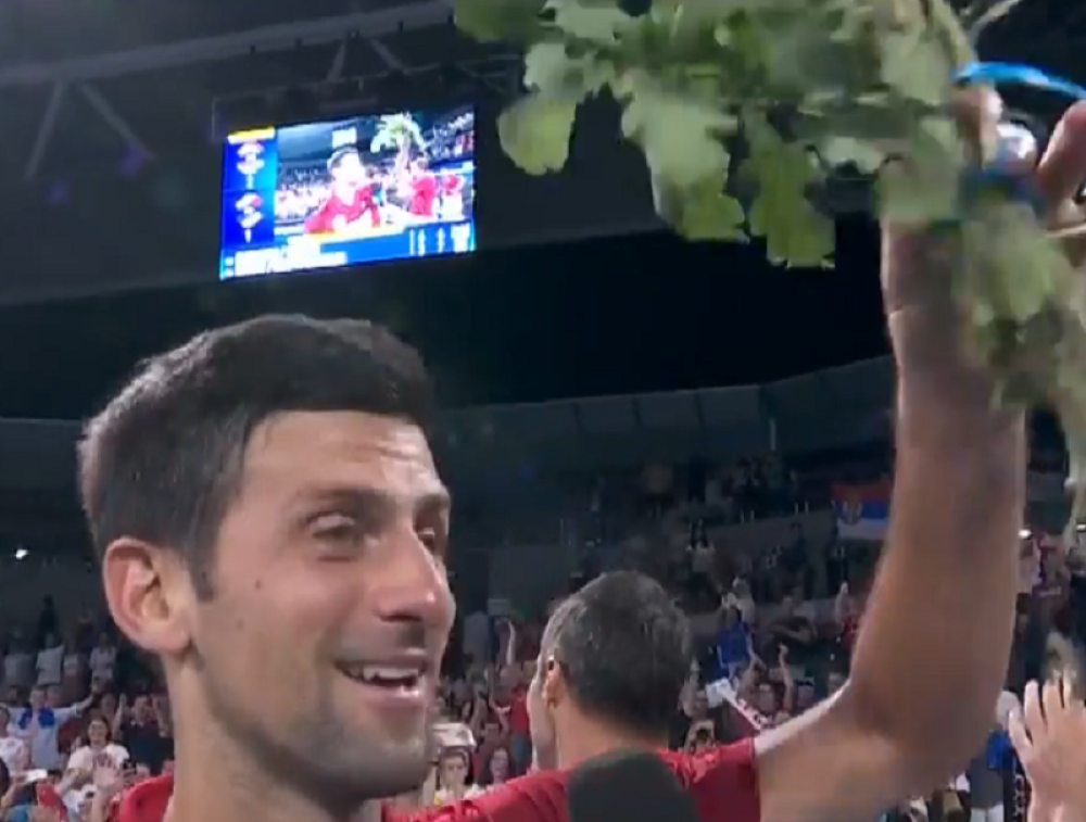 Novakovo i Viktorovo "Hristos se rodi" posle velike pobede! Slavilo se uz pesmu! (FOTO)