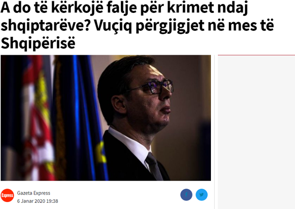 Vučić usred Albanije bez pardona odbranio Srbe i rasturio izmišljeni zločin u Račku! Albanski mediji besne!