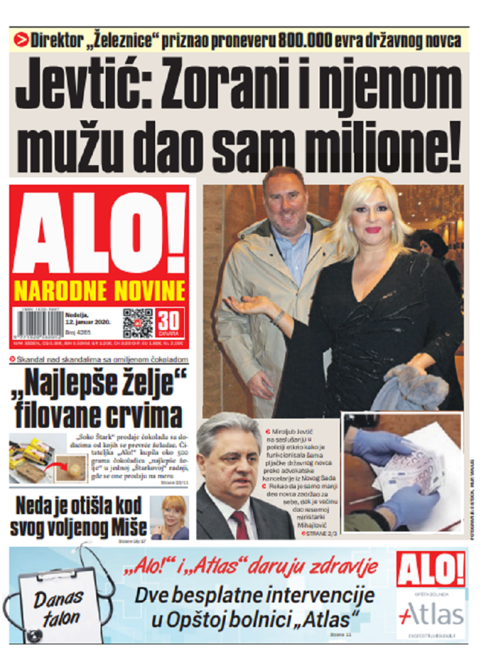 Jevtić: Zorani i njenom mužu dao sam milione