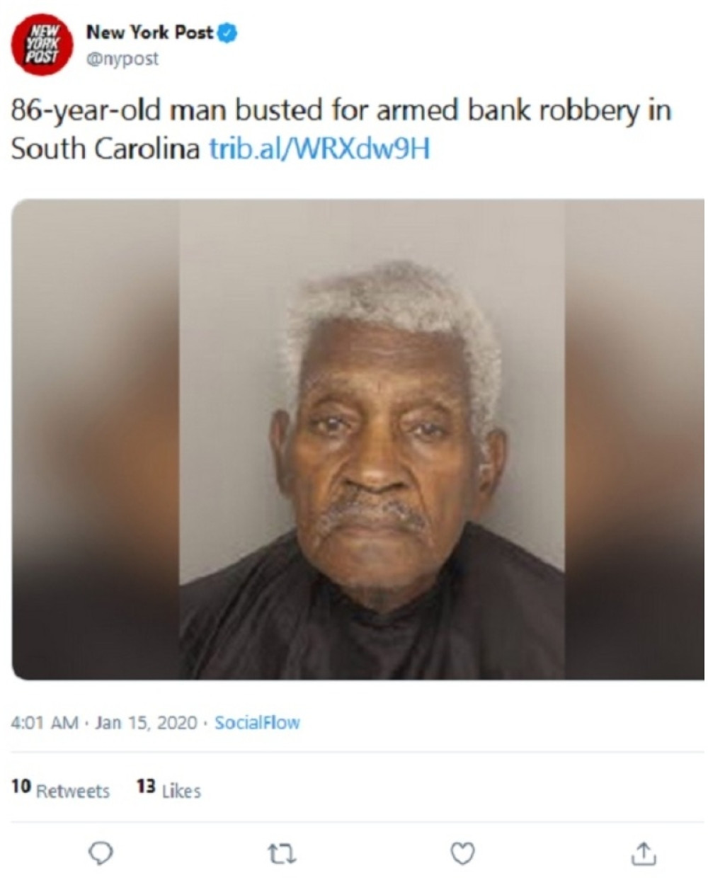 Deda (86) opljačkao banku, pa pucao i bežao od policije (FOTO)