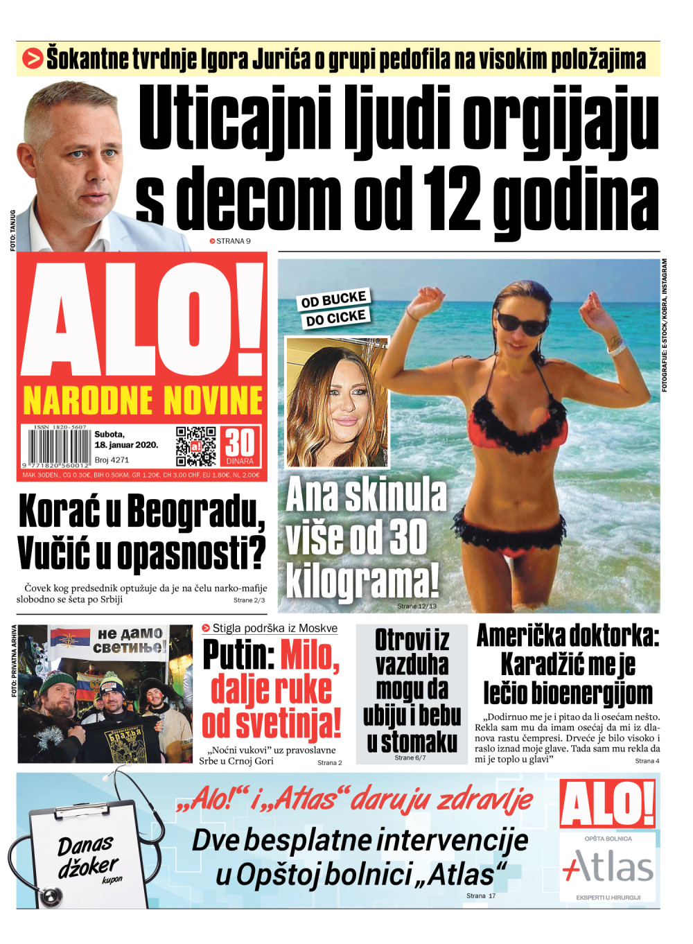 Šokantne tvrdnje Igora Jurića o grupi pedofila na visokim položajima! ČITAJTE U "ALO!"