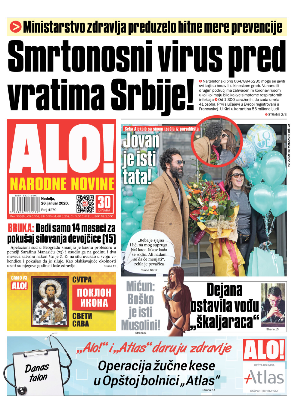 Ministarstvo zdravlja preduzelo hitne mere prevencije! ČITAJTE U "ALO!"