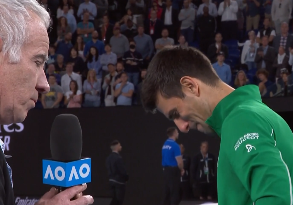 Novak se rasplakao, ne može da govori! Mekinro nije znao kako da ga uteši (VIDEO)