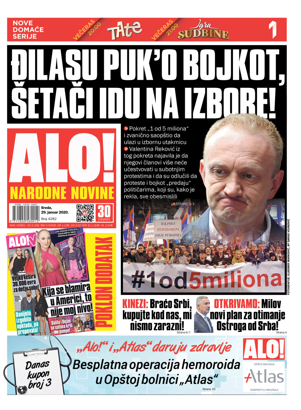 Pokret „1 od 5 miliona“ i zvanično saopštio da ulazi u izbornu utakmicu! ČITAJTE U "ALO!"