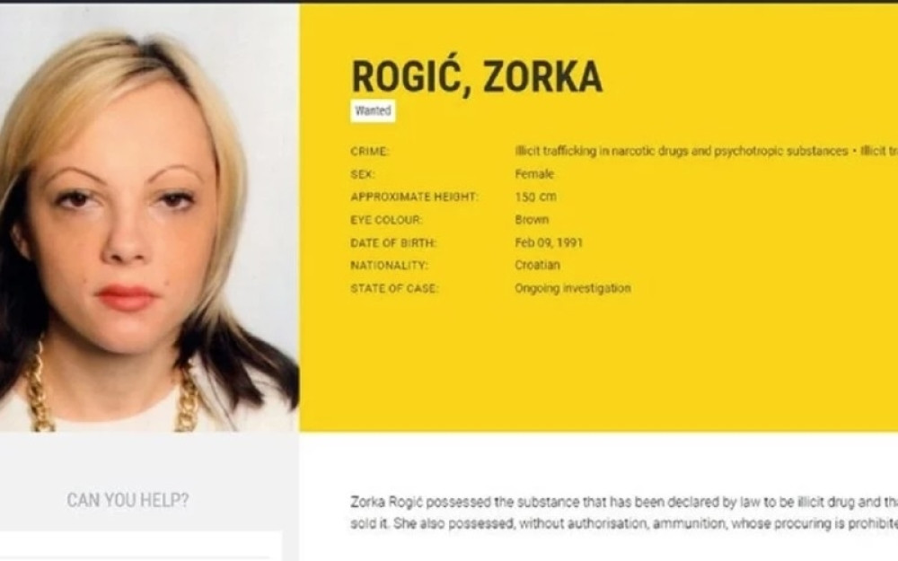 Uhapšena Zorka Rogić, prva na listi najtraženijih begunaca