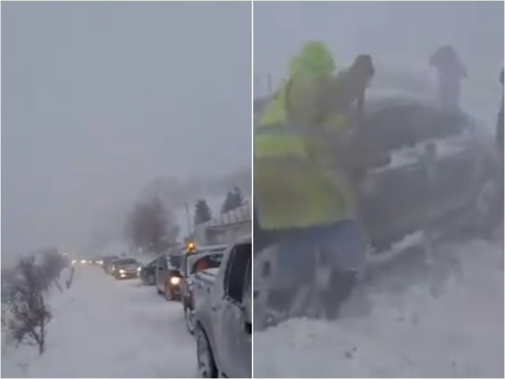 "Neka nam je Bog u pomoći" Pet sati stoje u mestu, sneg i vetar na Pešteru duvaju sve jače!