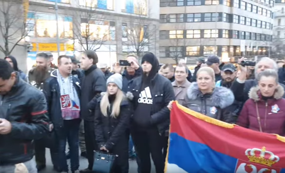 Odbrana srpskog Kosova usred Praga! Poslata poruka Albancima, da se više ne glupiraju! (VIDEO)