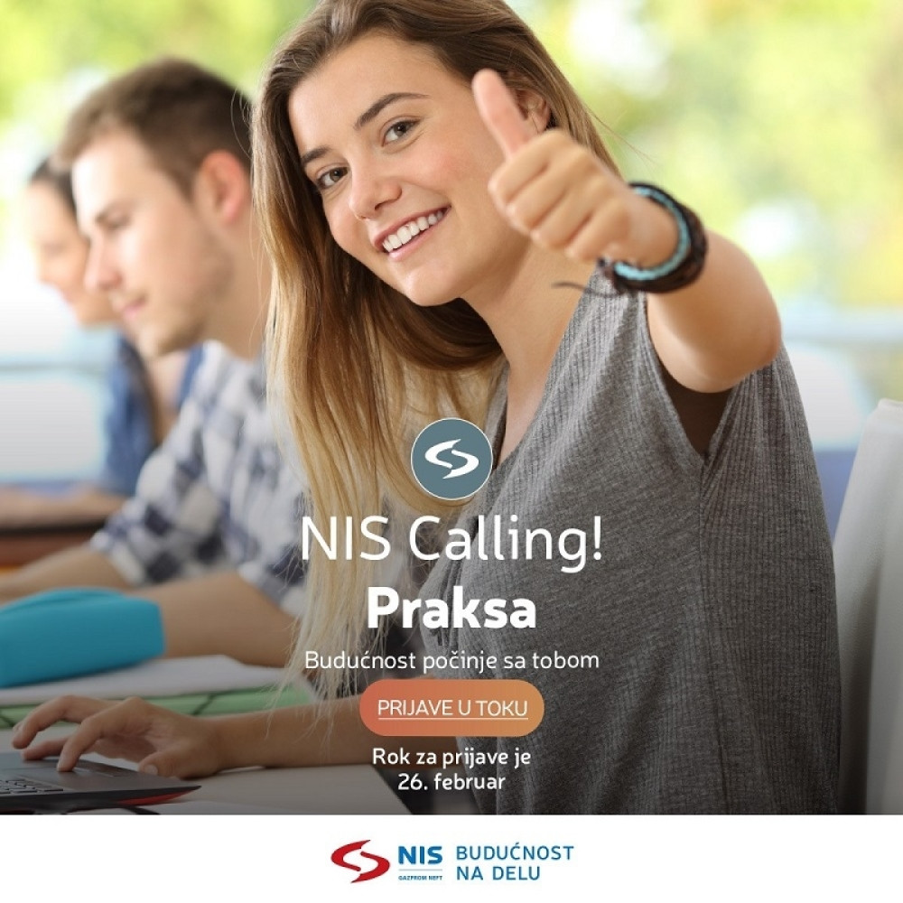 Prijava za NIS Calling studentsku praksu u NIS-u do 26. februara