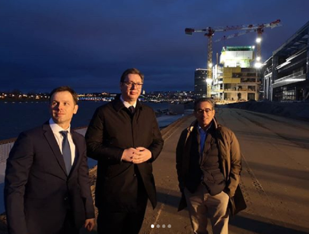 Vučić i Siniša Mali obišli radove na "Beogradu na vodi"