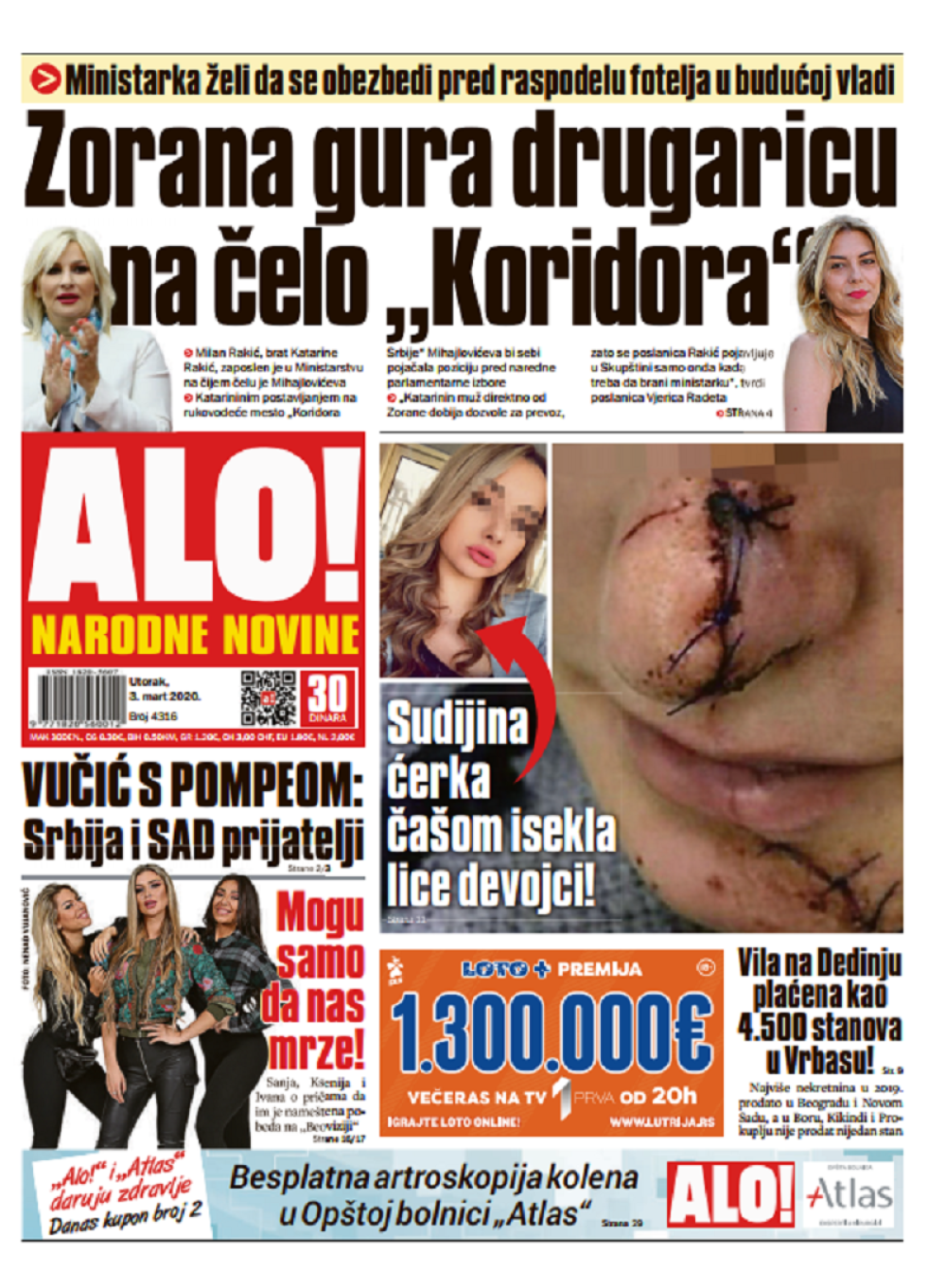Zorana gura drugaricu na čelo "Koridora"