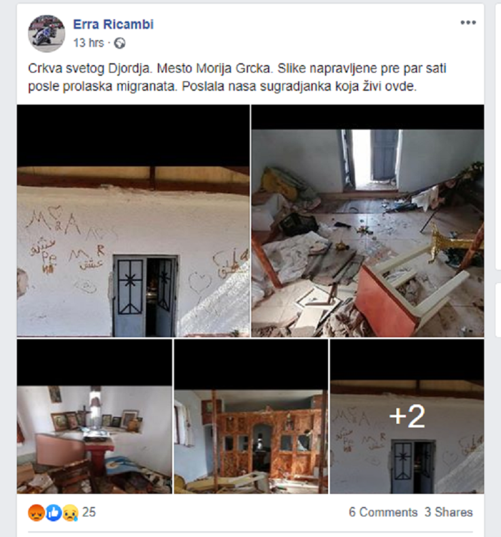 Migranti napravili rusvaj u crkvi Svetog Đorđa! (FOTO)