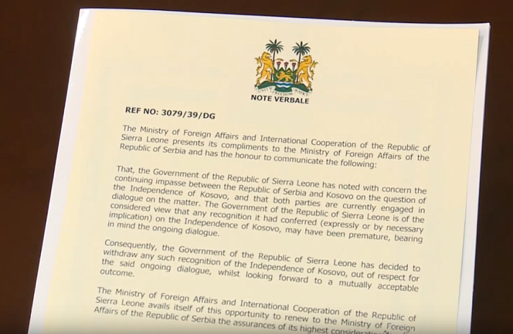 Evo kako je izgledalo povlačenje priznanja Kosova (VIDEO)