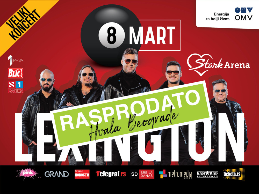 Leksington rasprodao koncert u Areni!