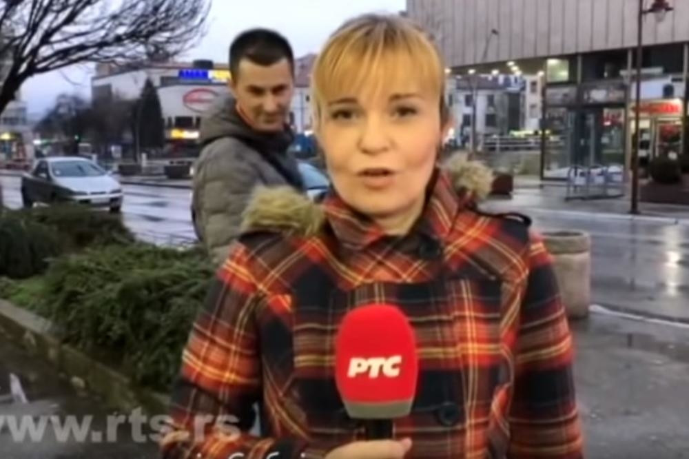 Reporterka se javila uživo iz Čačka, a onda se iza nje pojavio muškarac i napravio šou! (VIDEO)
