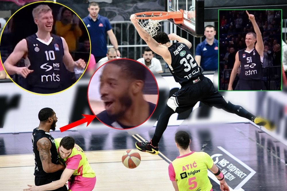 Košarkaš Partizana jednom fintom izdriblao trojicu, pa brutalno zakucao preko dvojice rivala!(VIDEO)