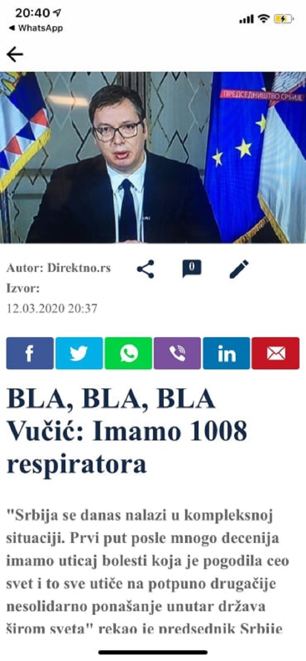 Glumi lažnu solidarnost, a pljuje državu preko svog portala