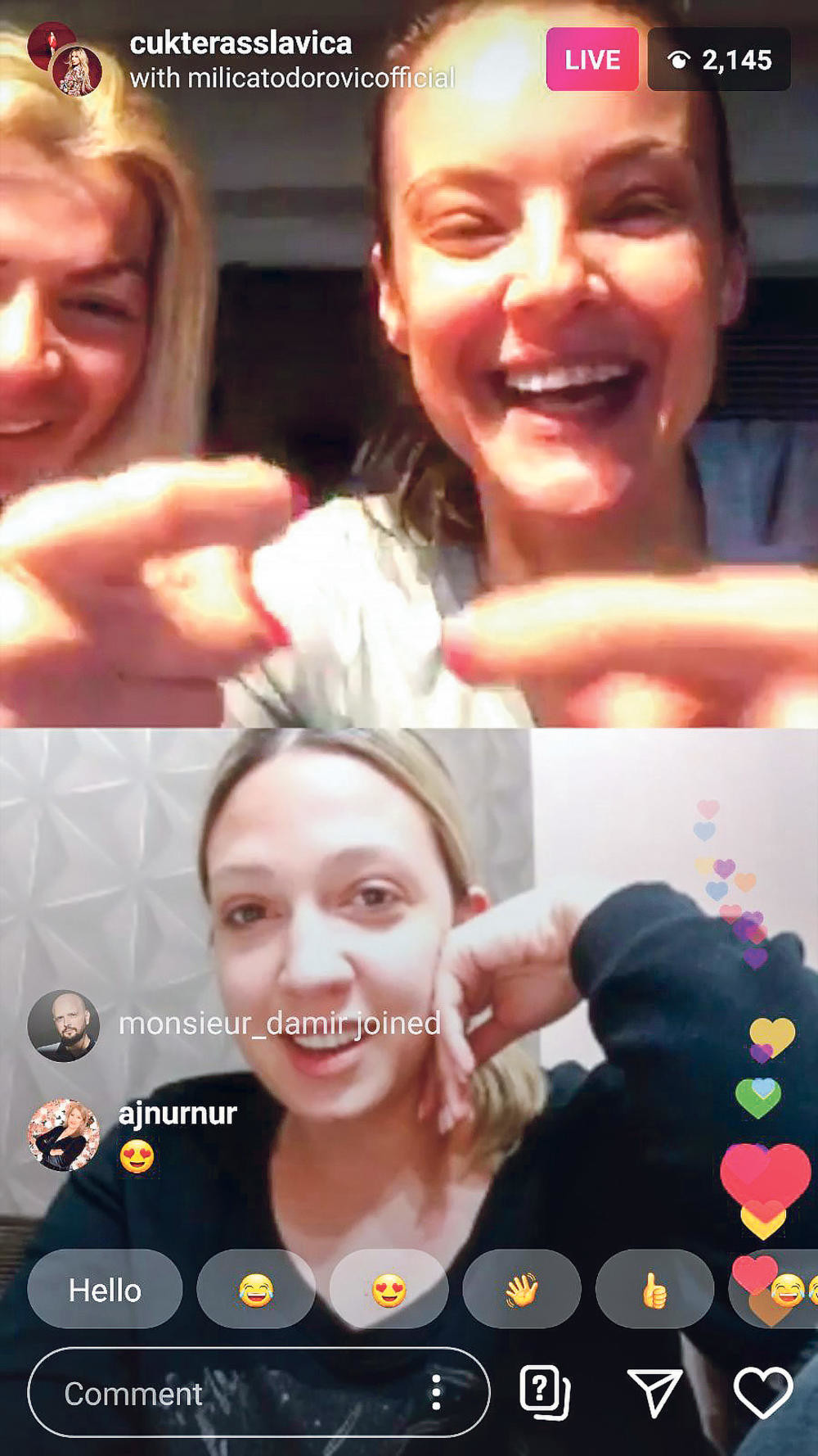 Milica Todorović pronašla način kako da se zabavi u izolaciji: Pevačica ide redom i zove prijatelje u lajv