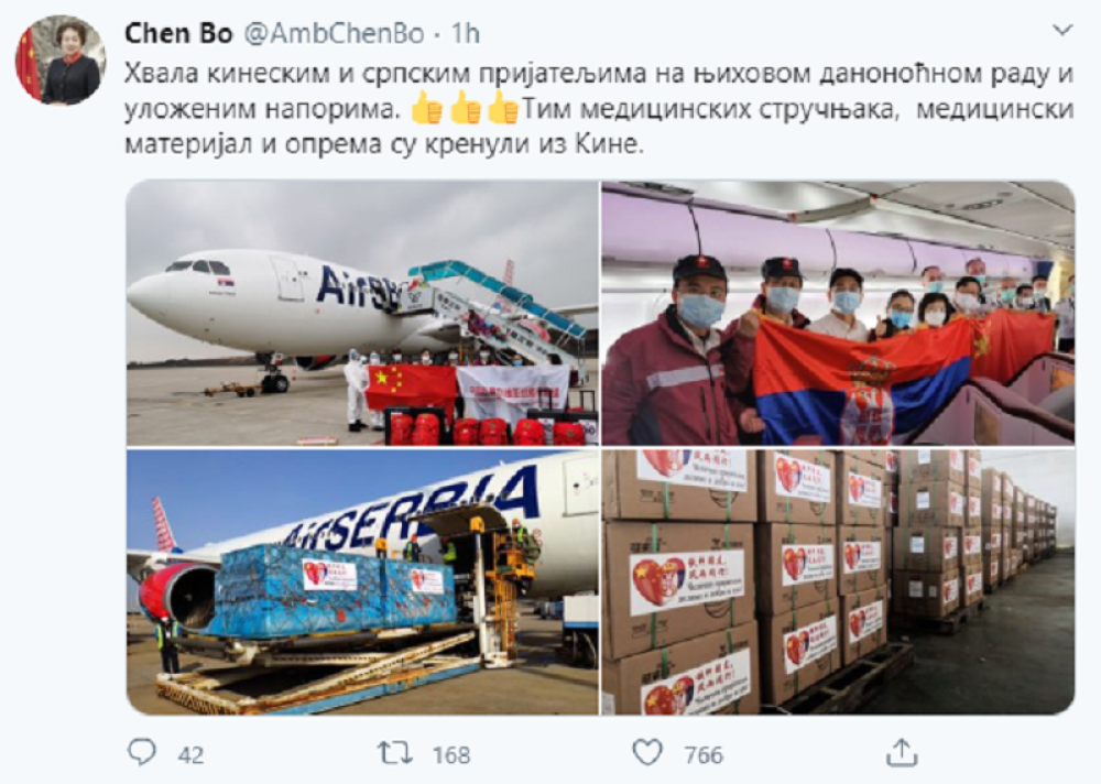 Čen Bo: "Hvala srpskim i kineskim prijateljima"(FOTO)