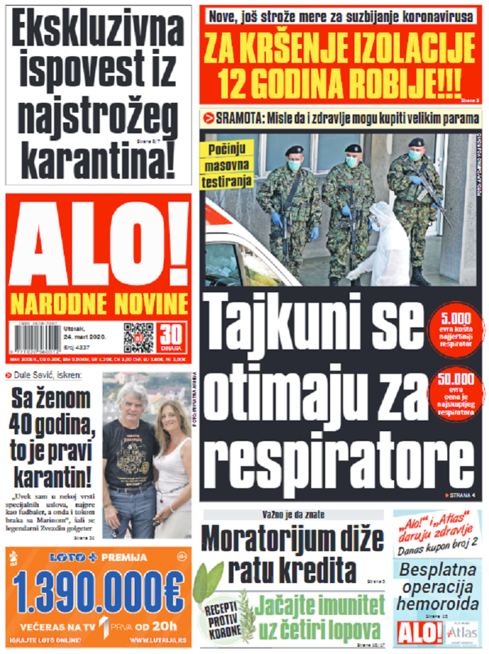 Tajkuni se otimaju za respiratore!