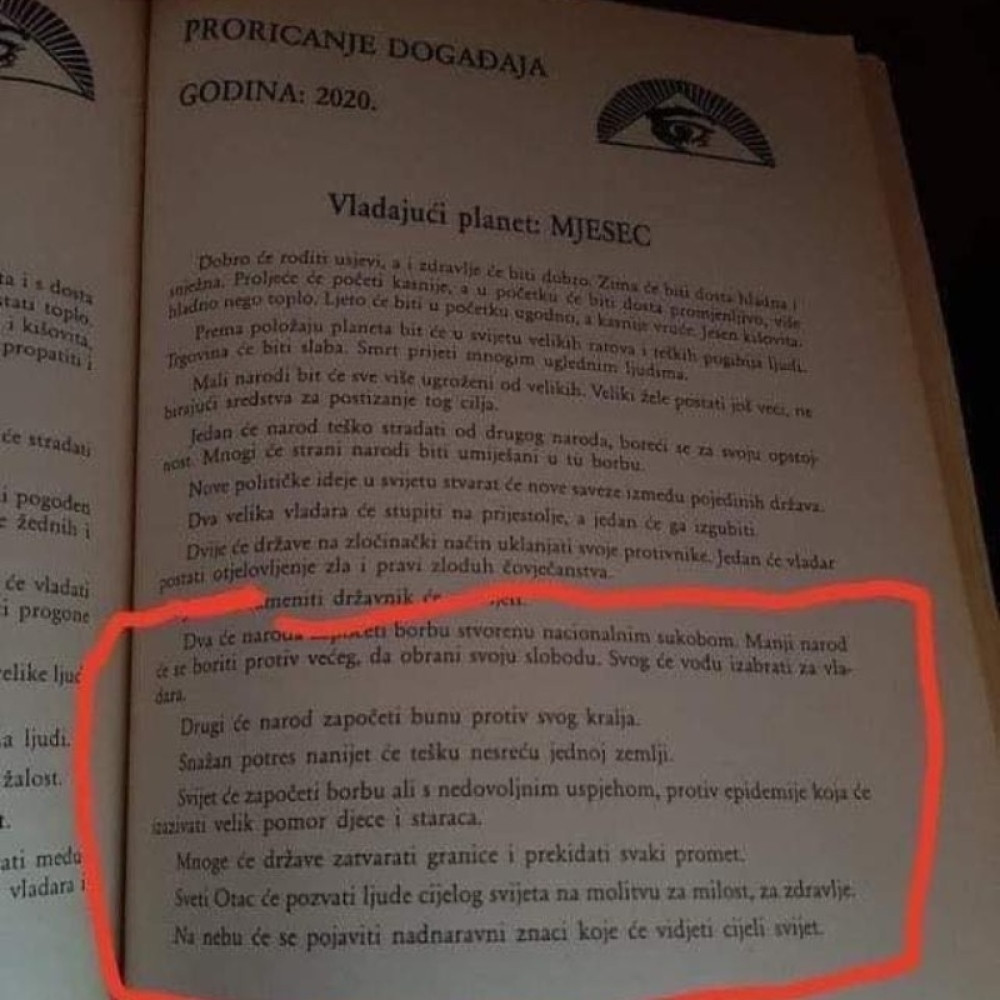 "Svet će započeti borbu protiv epidemije koja će izazvati veliki pomor dece i staraca!" (FOTO)