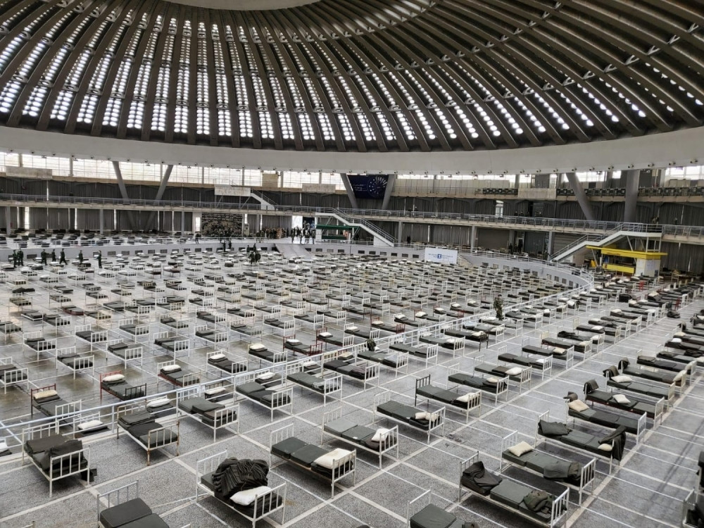 Sajam pretvoren u bolnicu za lečenje obolelih od korona virusa (VIDEO)