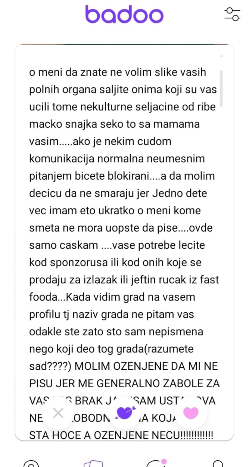 "Nekulturne seljačine i oženjeni stop, a slike vaših polnih organa..." (FOTO)