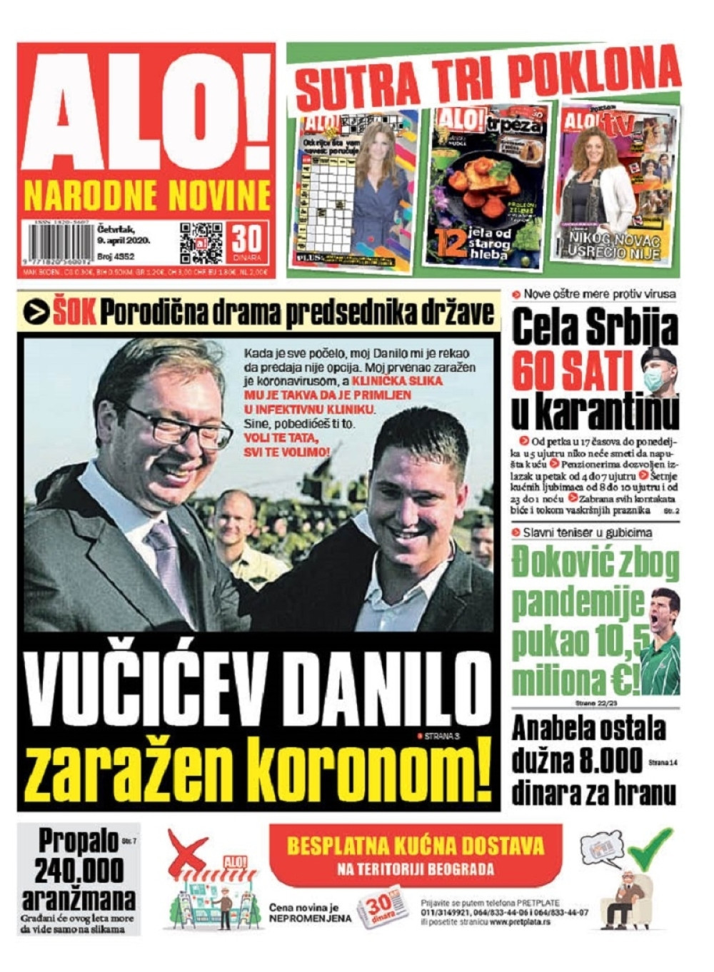 Cela Srbija 60 sati u karantinu