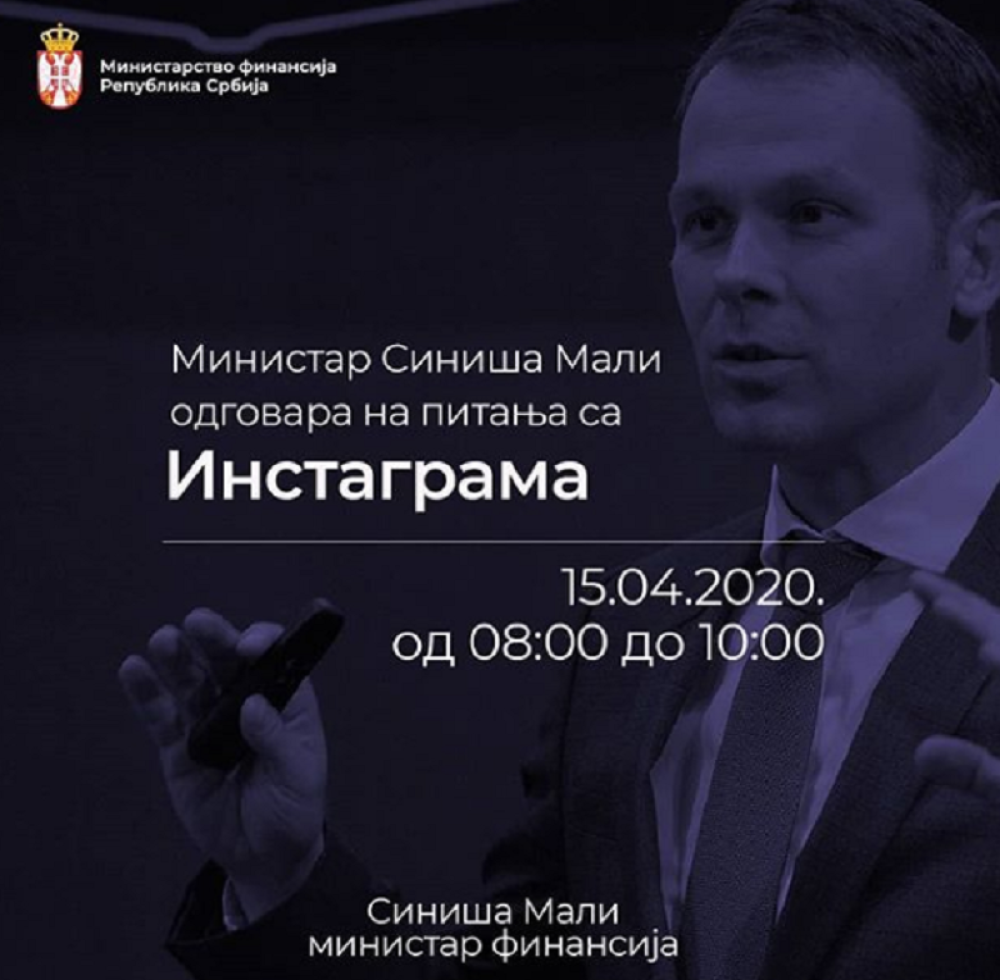 Siniša Mali sutra odgovara na pitanja građana