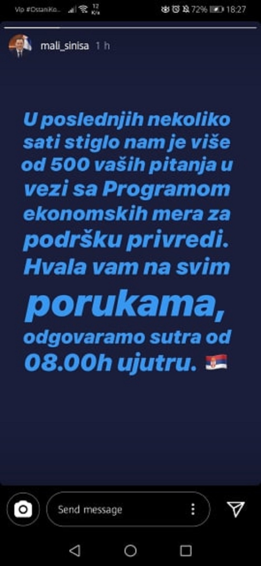 Ministar Siniša Mali sutra odgovora o svemu što vas interesuje o ekonomskom programu