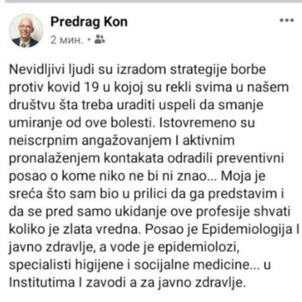 "Pred samo ukidanje ove profesije bio sam srećan..."