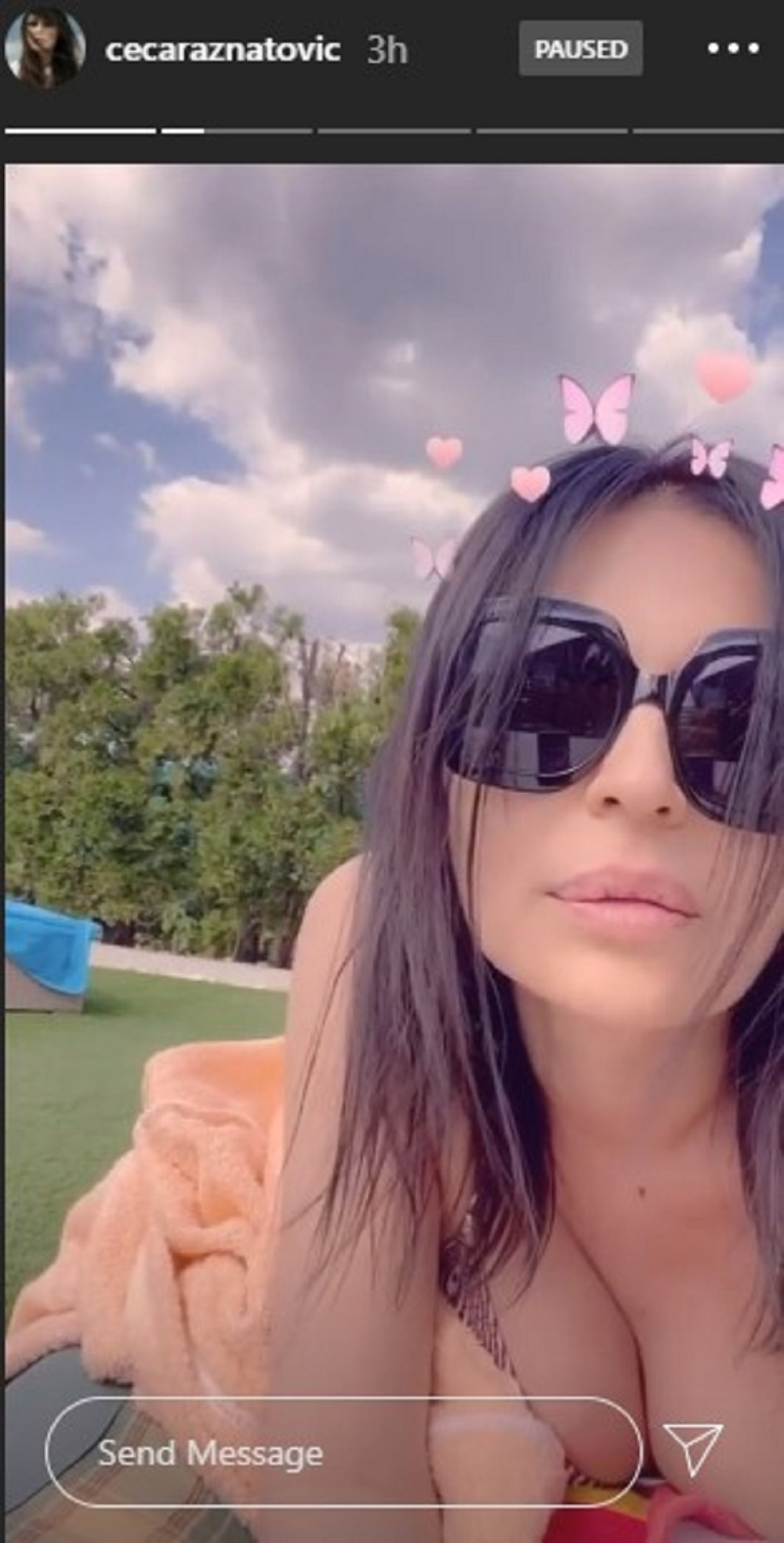 Ceca Ražnatović nakon karantina uživa u Titelu pored bazena: Ogromno poprsje u prvom planu (FOTO)