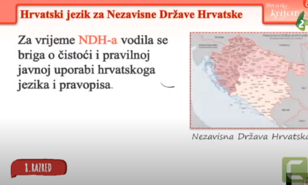 Decu u Srbiji uče da se najpravilniji hrvatski jezik govorio tokom postojanja NDH (FOTO/VIDEO)