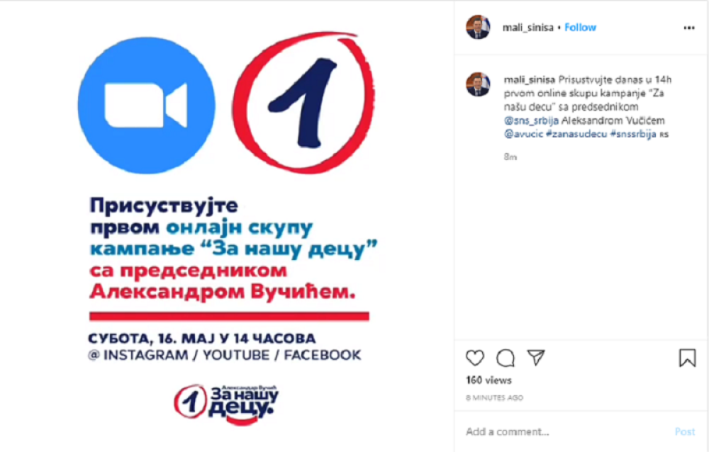 Danas u 14 časova prisustvujte prvom online skupu predsednika Vučića (VIDEO)