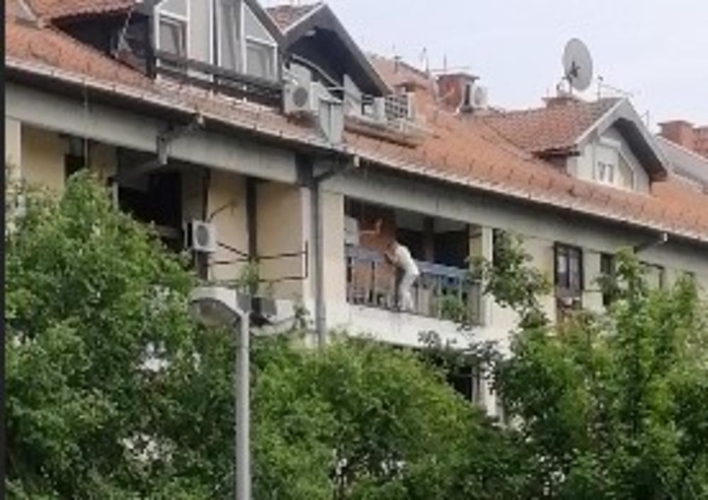 Žena skočila s terase, a onda je tek usledio haos