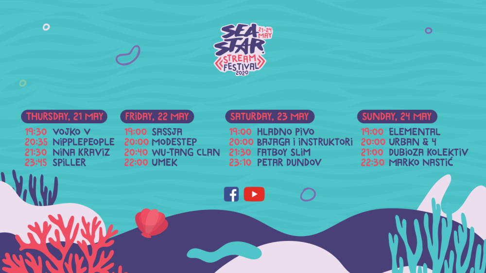Wu-Tang Clan, Fatboy Slim, Nina Kraviz i mnogi drugi na Sea Star Stream festivalu ovog vikenda