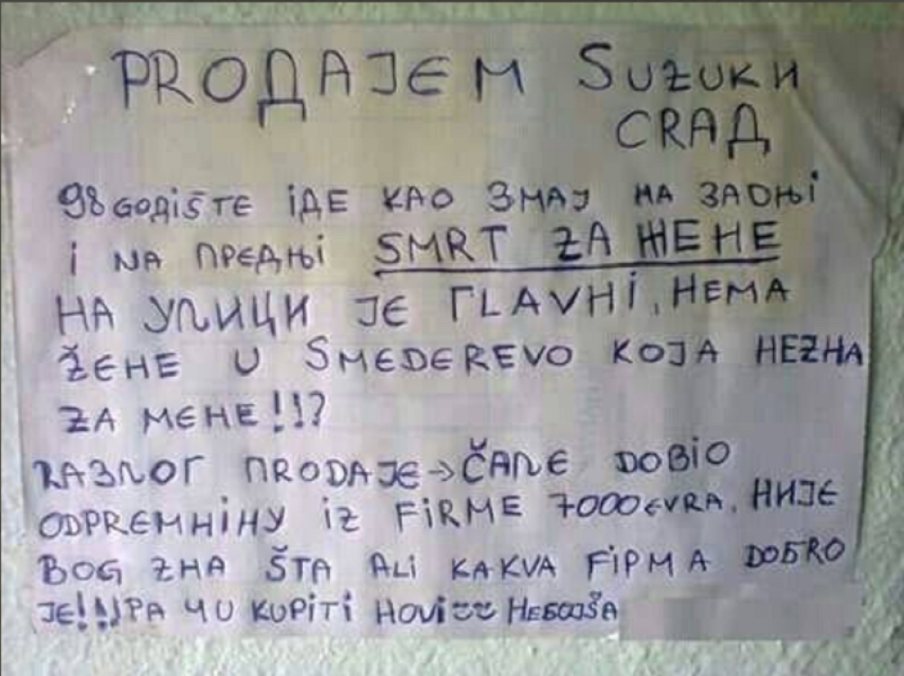 "Nema žene iz Smedereva koja ne zna za mene"