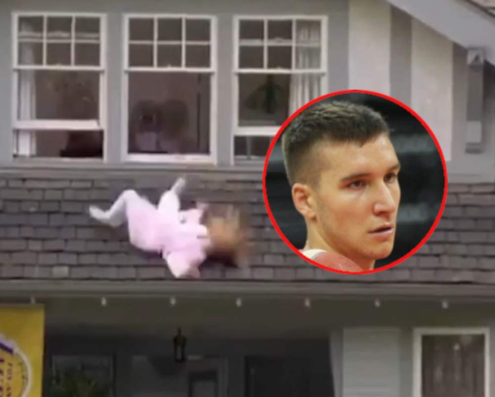 Bogdan Bogdanović probao drugu disciplinu - ima žrtava! Pala je sa prozora i skotrljala se (VIDEO)