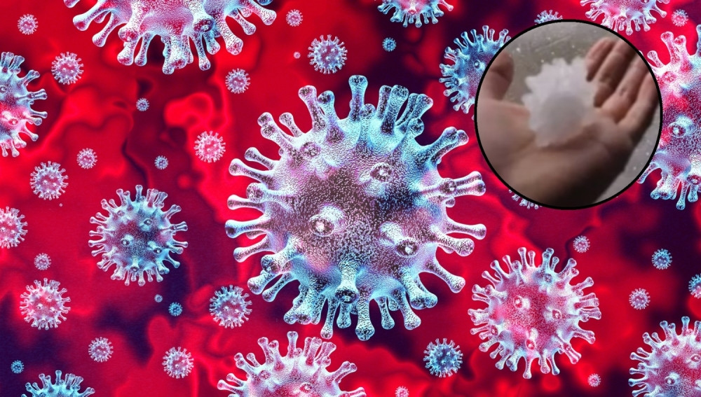 Pao obilan grad u obliku koronavirusa i izazvao strah i paniku među sugrađanima: "To je znak da ostanemo kod kuće!" (VIDEO)