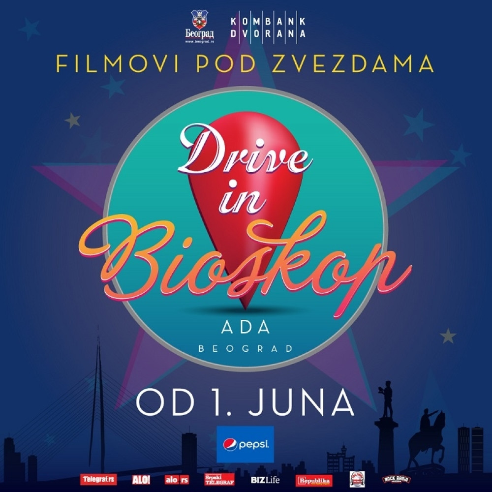 Besplatni filmovi na parkiralištu na Adi od 01. juna do 01. jula