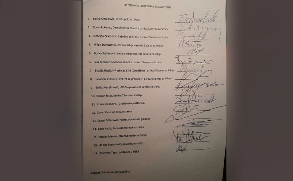 "Dragi građani, koji ste potpisali Sporazum sa narodom, tužite one koji su ga prekršili" (FOTO)