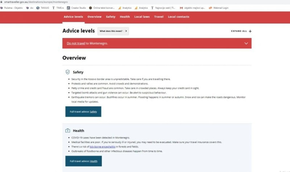 “Ne idite u Crnu Goru! Pucaju, raznose se i hoće da vas pokradu!”