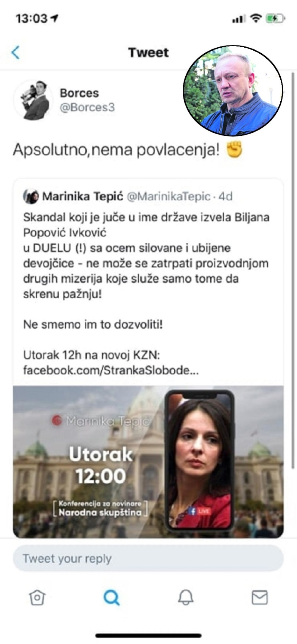 Pristalica Đilasa je Bora Đorđević koji je izvršio više krivičnih dela