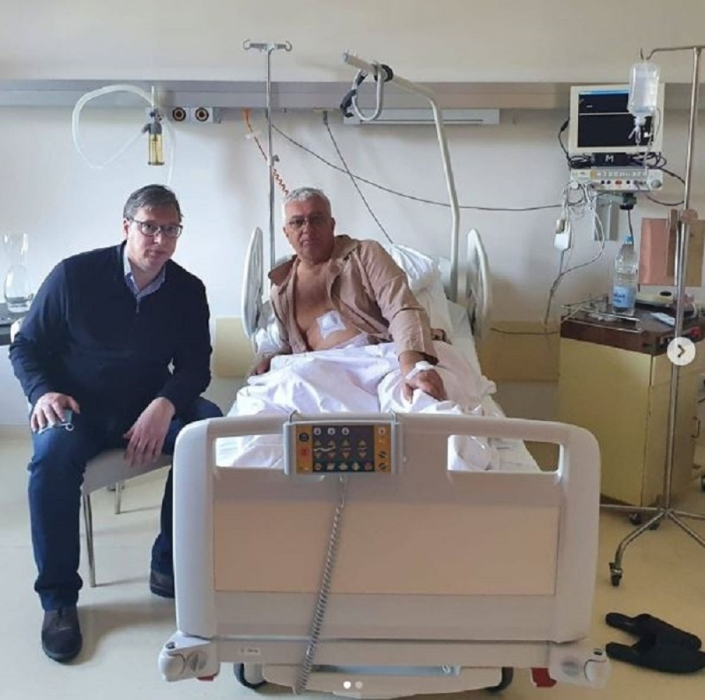 Predsednik Srbije Aleksandar Vučić posetio Andriju Mandića