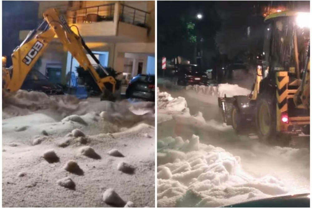Olujno nevreme noćas opustošilo Grčku, prizori su kao usred zime! Kuće i zgrade uništene (VIDEO)