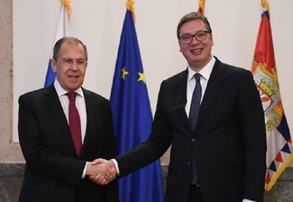 Predsednik Vučić dočekao ministra spoljnih poslova Rusije (FOTO)