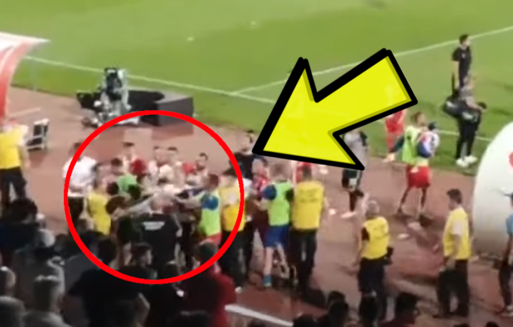 Štopera Partizana udarili u glavu, kamera zabeležila užasavajuće trenutke! (VIDEO)