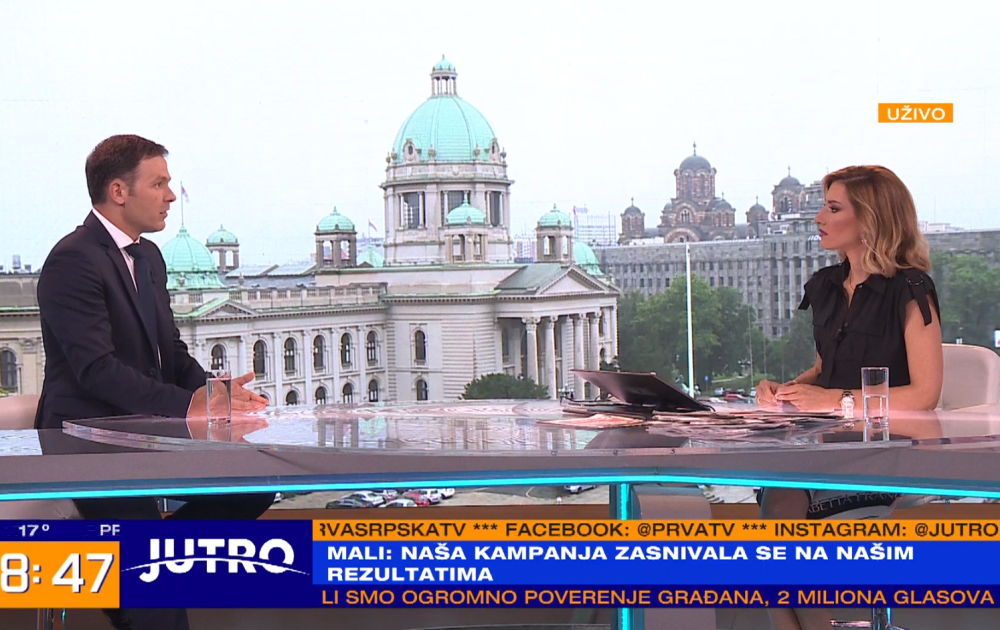 Siniša Mali u Jutarnjem kod Jovane: Uskoro na račun leže 30.000 dinara građanima